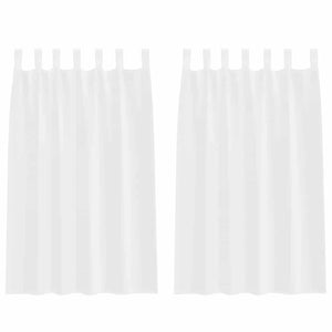 Weiße Voile-Vorhänge, 175 x 140 cm, 2er-Set
