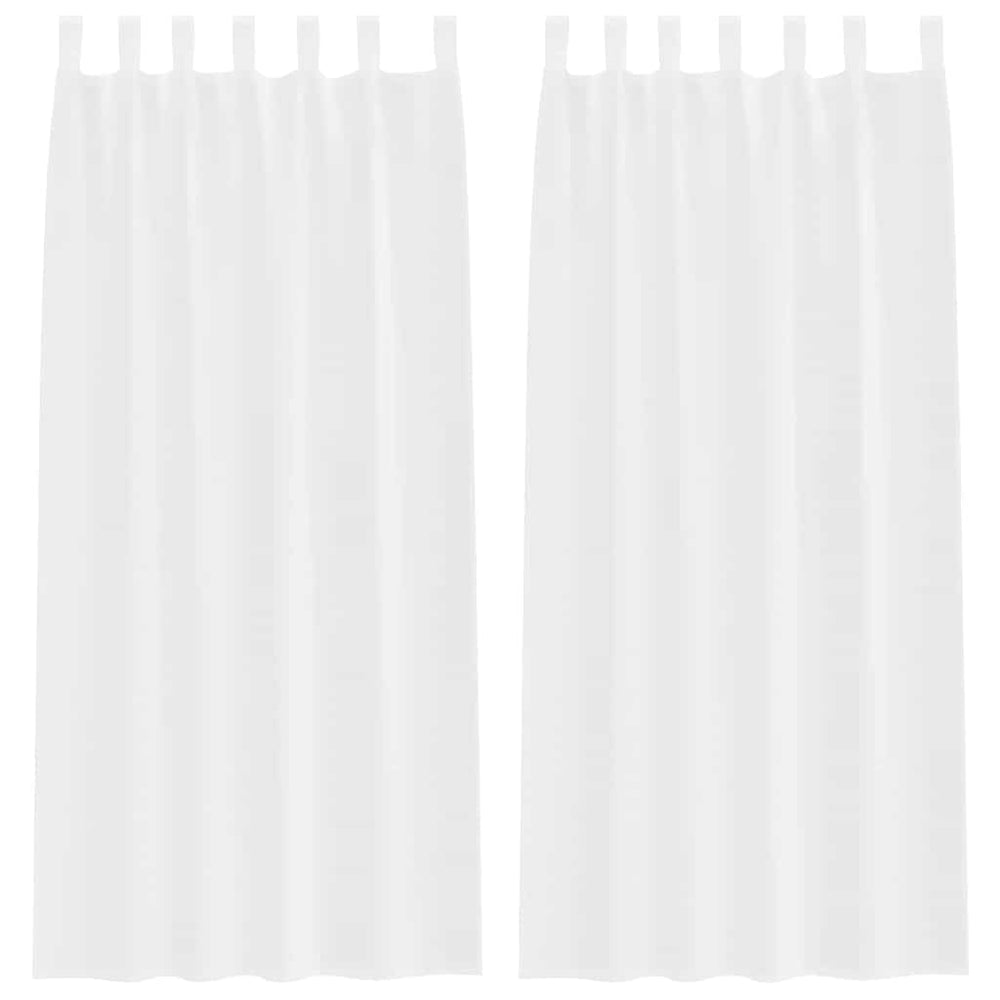 Weiße Voile-Vorhänge, 2er-Set, 225x140cm
