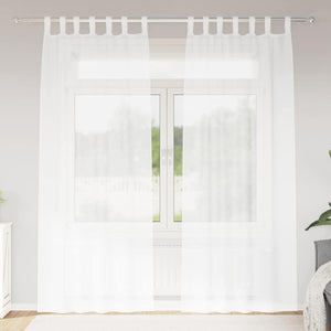 Weiße Voile-Gardinen 2er-Set 245x140cm