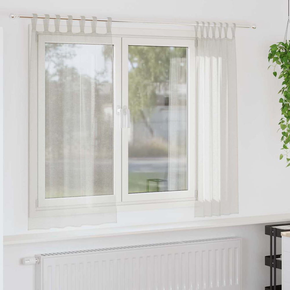 Creme Voile-Vorhänge 175x140cm, 2er-Set