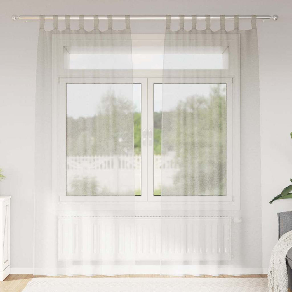 Voile Vorhang Creme 2er-Set 260x140 cm