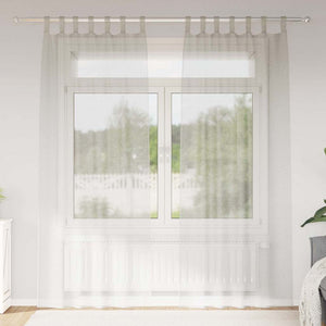 Voile Vorhang Creme 2er-Set 260x140 cm