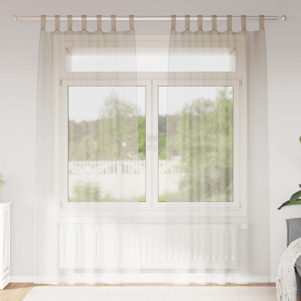Voile Vorhang Sand 2er-Set 225x140 cm
