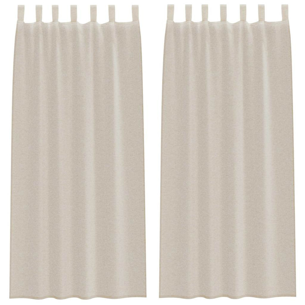 Voile Vorhang Sand 2er-Set 225x140 cm