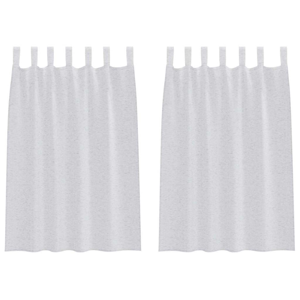 Hellgraue Voile Vorhänge, 140x140 cm, 2er-Set