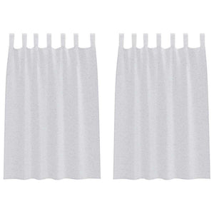 Hellgraue Voile Vorhänge, 140x140 cm, 2er-Set