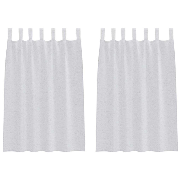 Hellgraue Voile Vorhänge, 140x140 cm, 2er-Set