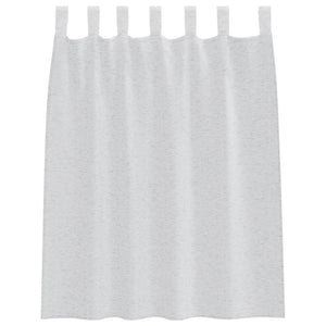 Hellgraue Voile Vorhänge, 140x140 cm, 2er-Set