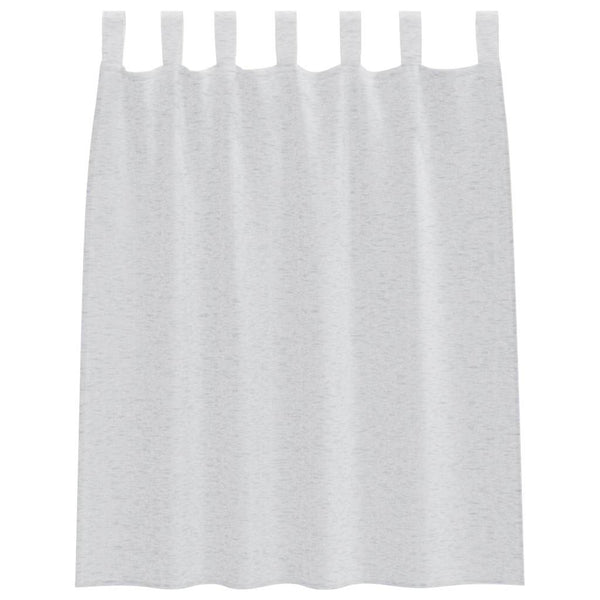 Hellgraue Voile Vorhänge, 140x140 cm, 2er-Set