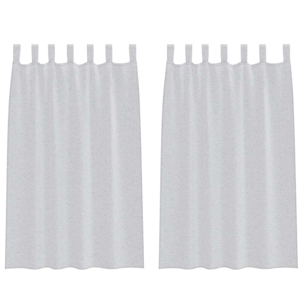 vidaXL Voilage 2 pcs Gris clair 175 x 140 cm Polyester