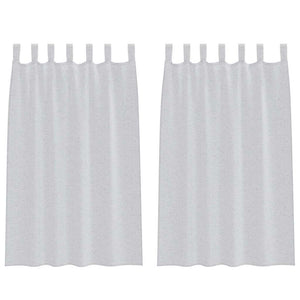 vidaXL Voilage 2 pcs Gris clair 175 x 140 cm Polyester
