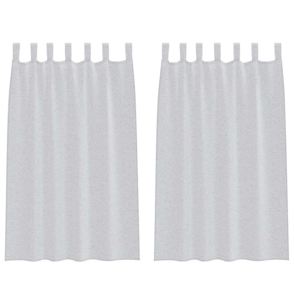 vidaXL Voilage 2 pcs Gris clair 175 x 140 cm Polyester