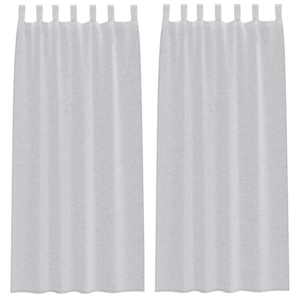 Hellgraue Voile-Vorhänge, 2er-Set, 225x140cm