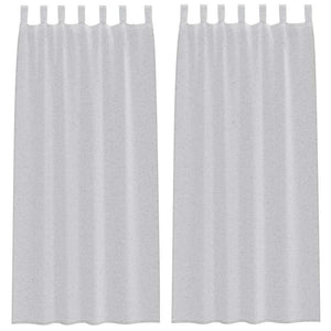 Hellgraue Voile-Vorhänge, 2er-Set, 225x140cm