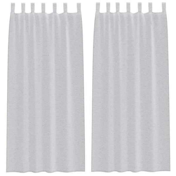Hellgraue Voile-Vorhänge, 2er-Set, 245x140 cm