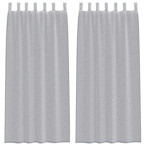 Dunkelgraue Voile-Vorhänge, 2er-Set, 260x140 cm