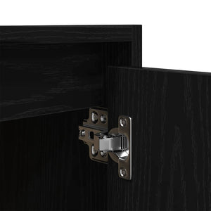 Wand-Nachttische Schwarz, 2er-Set