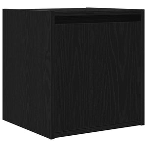 Wand-Nachttische Schwarz, 2er-Set