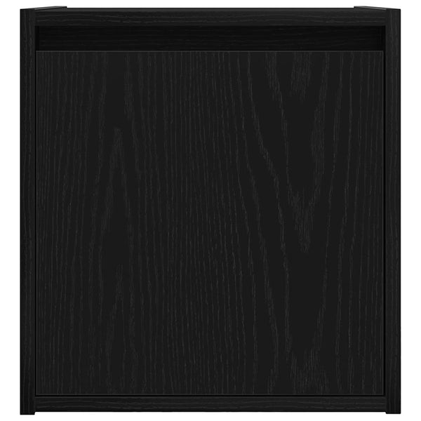 Wand-Nachttische Schwarz, 2er-Set