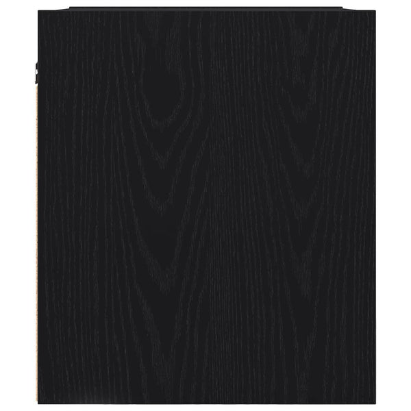 Wand-Nachttische Schwarz, 2er-Set