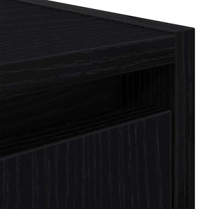 Wand-Nachttische Schwarz, 2er-Set