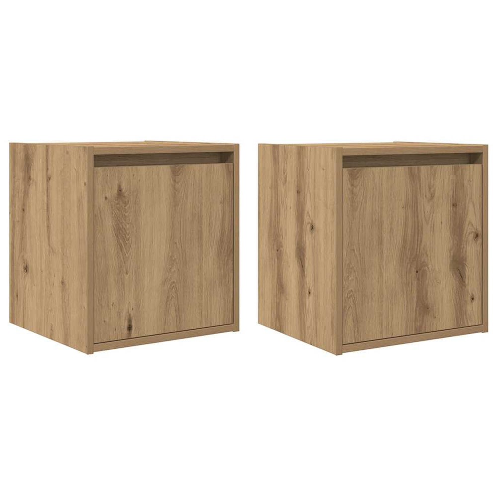 Wand-Nachttische 2er Set Artisan-Eiche