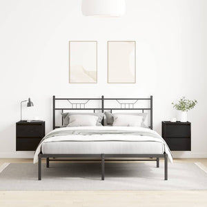 Wand-Nachttische 2er-Set, Eichen-Optik Schwarz