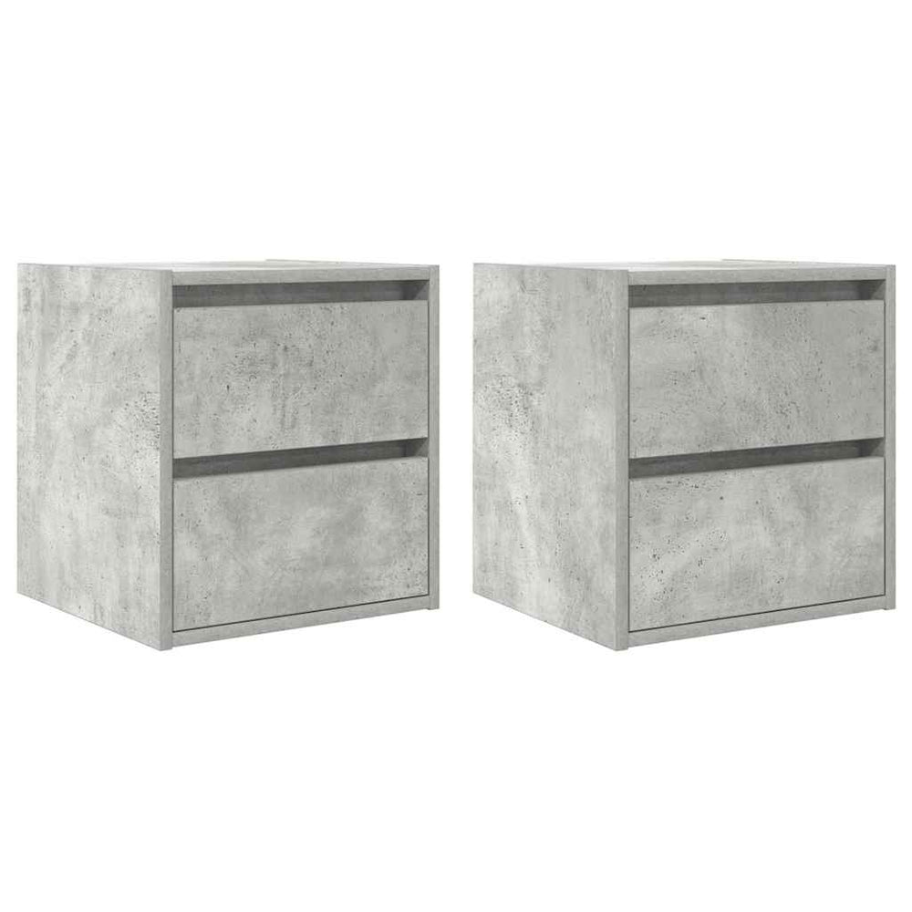 Wand-Nachttische, 2er Set, Betongrau