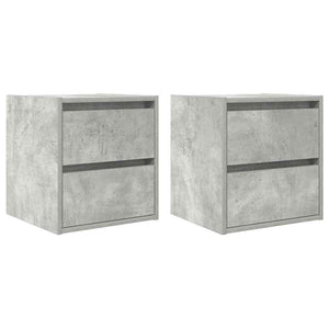 Wand-Nachttische, 2er Set, Betongrau