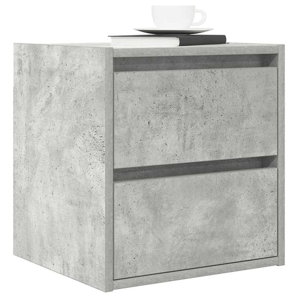 Wand-Nachttische, 2er Set, Betongrau