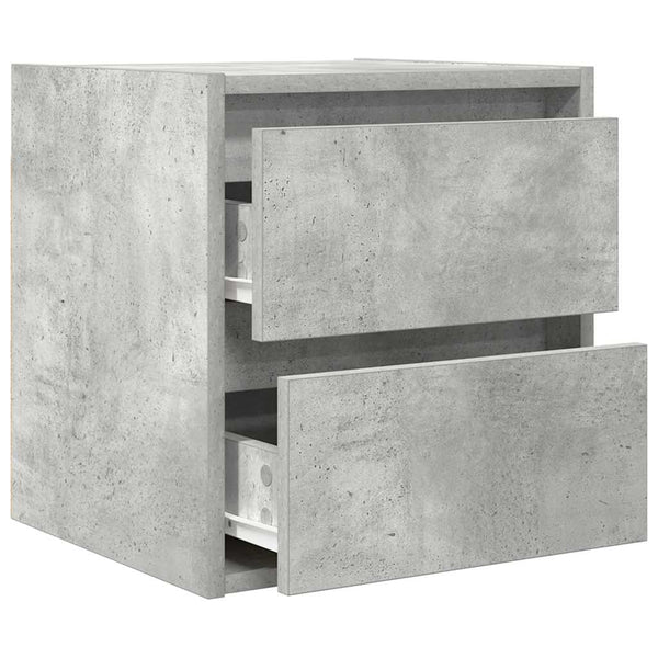 Wand-Nachttische, 2er Set, Betongrau