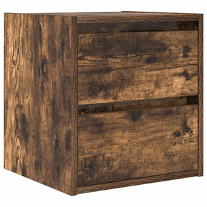 vidaXL Tables de chevet murales 2 pcs Chêne fumé 38x34x40 cm