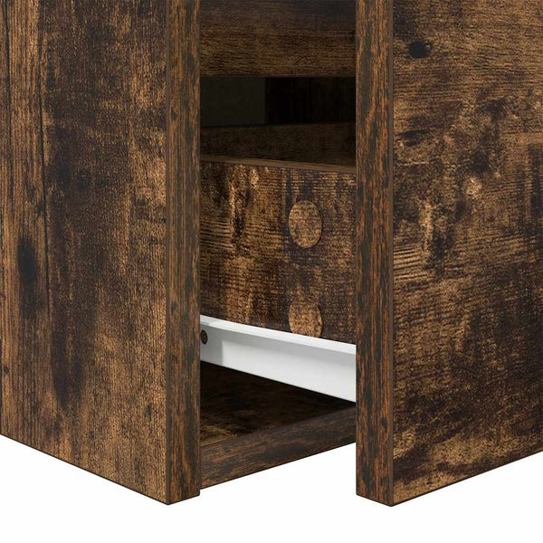 vidaXL Tables de chevet murales 2 pcs Chêne fumé 38x34x40 cm