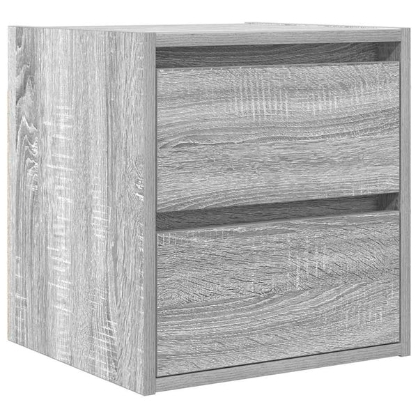 Wand-Nachttisch Grau Sonoma 38x34x40 cm