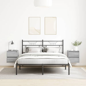 Wand-Nachttische Grau Sonoma, 2er-Set