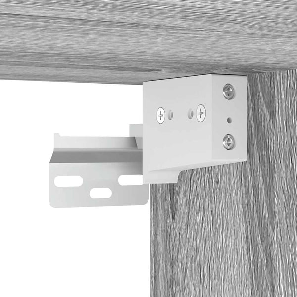 Wand-Nachttische Grau Sonoma, 2er-Set