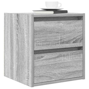Wand-Nachttische Grau Sonoma, 2er-Set
