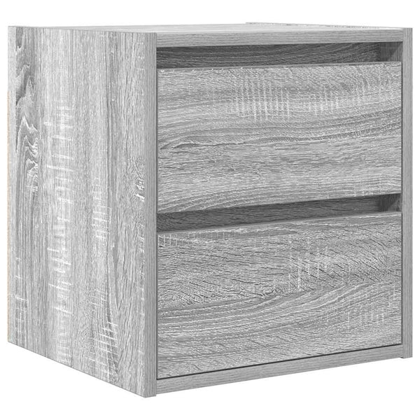 Wand-Nachttische Grau Sonoma, 2er-Set