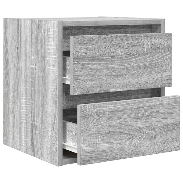 Wand-Nachttische Grau Sonoma, 2er-Set