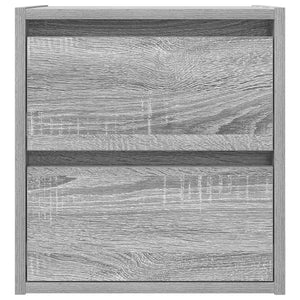 Wand-Nachttische Grau Sonoma, 2er-Set