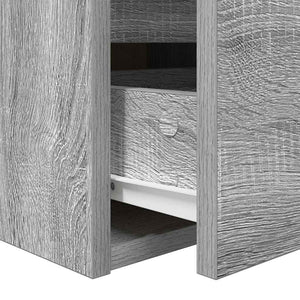 Wand-Nachttische Grau Sonoma, 2er-Set