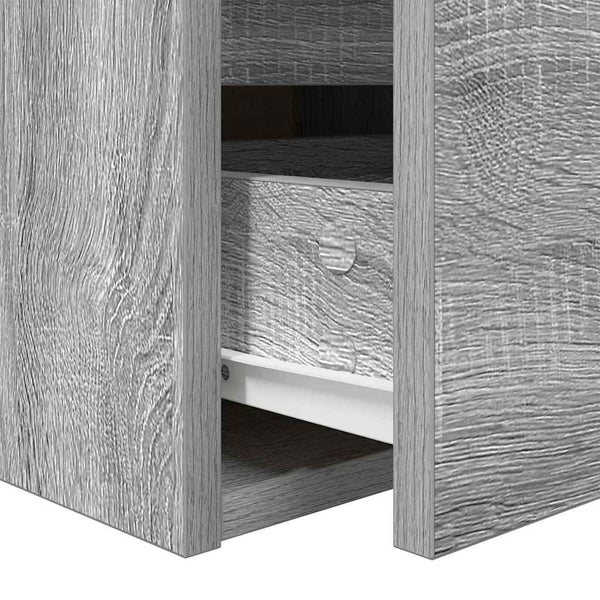 Wand-Nachttische Grau Sonoma, 2er-Set