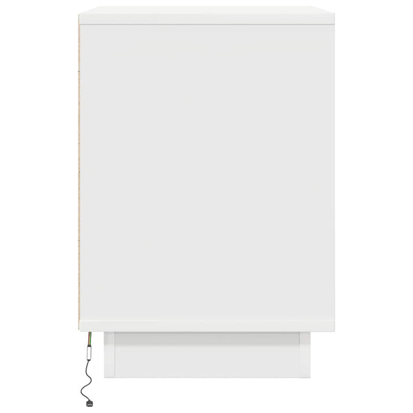 LED Nachttische 2er Set Weiß