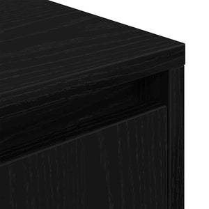 Nachttische mit LED Schwarz, 2er-Set