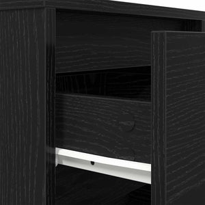 Nachttische mit LED Schwarz, 2er-Set