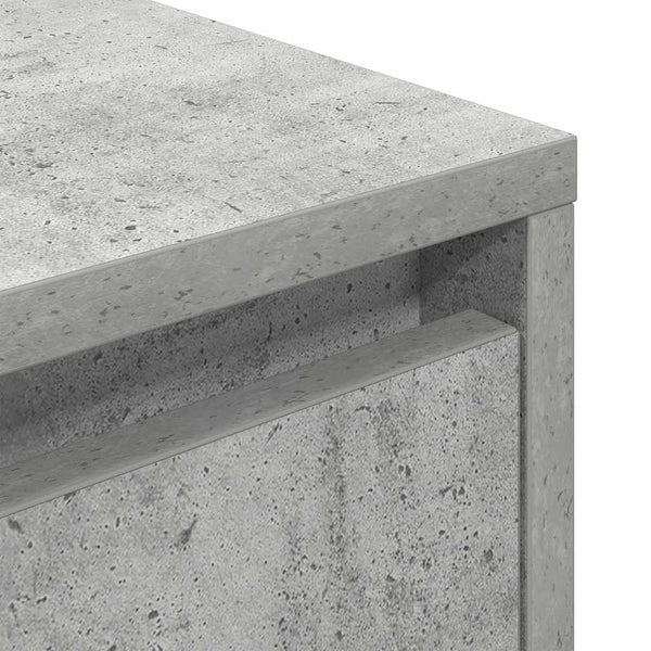 vidaXL Tables de chevet avec lumières LED 2 pcs Gris béton 38x34x50 cm