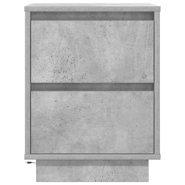 vidaXL Tables de chevet avec lumières LED 2 pcs Gris béton 38x34x50 cm