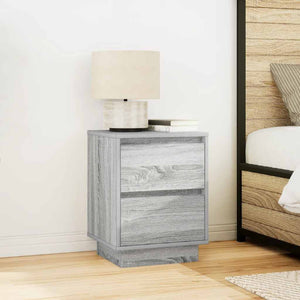 Nachttisch Grau Sonoma mit LED