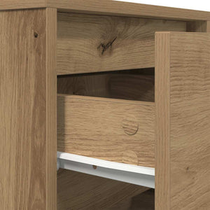 Nachttische mit LED Artisan-Eiche, 2er-Set