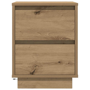 Nachttische mit LED Artisan-Eiche, 2er-Set